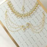 কুন্দন পলকি ব্রাইডাল চোকার সেট (সাহারা, নোজ রিং ও মাঙ্গটিকা সহ)