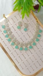 Kundan Necklace Set with Floral Drops