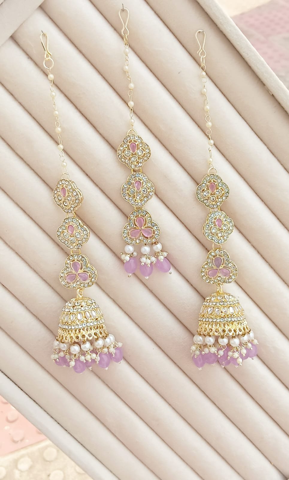 WhatsApp-Image-2026-02-15-at-23.13.27.jpeg Traditional Indian Kundan & Pearl Tikka and Jhumka Earring Set - Image 1