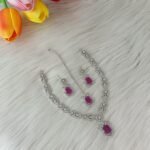 diamond-cut jewelry set, often styled as a party-wear Tania Necklace Set,