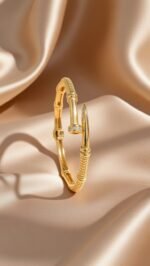 appears to be a gold-plated stainless steel