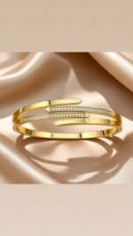 a gold-plated bangle bracele (Copy)