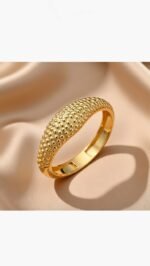 gold-plated beaded dome bracelet