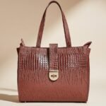Hidesign Marsala Lima 06 croc-textured leather shoulder bag.