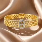 plated stainless steel cuff bracelet