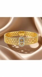 plated stainless steel cuff bracelet