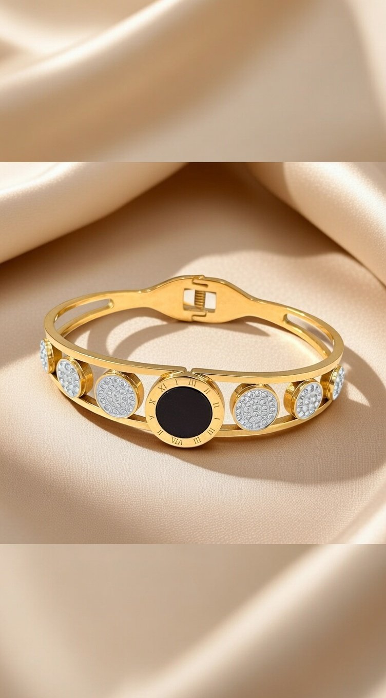 image (49) gold-plated stainless steel bracelet - Image 1