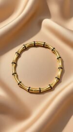 styled as a bamboo joint bangle.