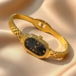 vintage-style women's quartz watch bracelet