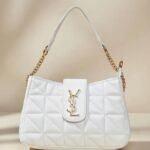 Premium black Quilted Handbag with Gold Chain Strap