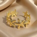 gold-plated, open-cuff bracelet