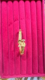 gold-tone bracelet is a pave hook clasp bracelet - Image 2