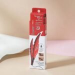 iquid eyeliner pen with a unique feather-shaped tip.