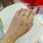 gold-plated hand chain bracelet with