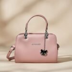 pink Emporio Armani small MyEA double-handle tote bag.