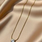 14K solid yellow gold rope chain necklace