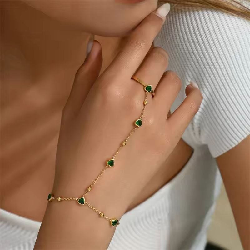 photo_23_2026-02-21_11-53-39.jpg Trendy Star Long Chain Connecting Finger Ring Bracelet, - Image 1