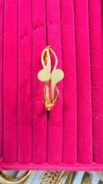 8K gold plated open cuff bangle bracelet - Image 2