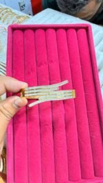 gold-plated or rose gold-finished cuff bracelet - Image 2