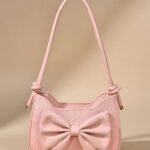 Pink Bow Knot-Handle Mini Shoulder Bag