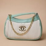 Chanel Pleated Mini Hobo Bag (Two-Tone Mint & White)