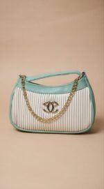 Chanel Pleated Mini Hobo Bag (Two-Tone Mint & White)