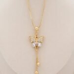 butterfly tassel pendant necklace