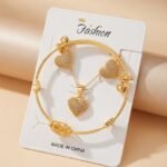 gold-plated 3-piece jewelry set for women