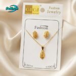 premium gold plate set with earring